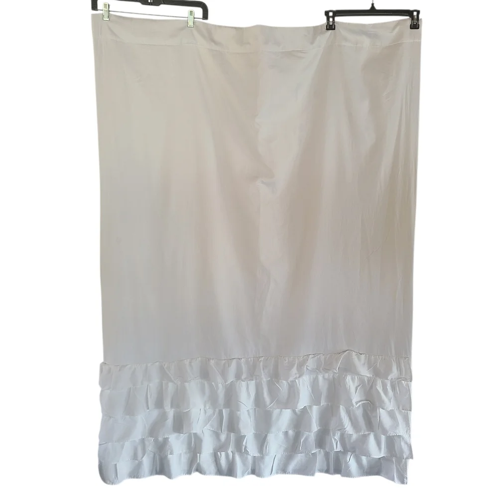 Pottery Barn Kids White Evelyn Ruffle Blackout Curtain Panel - 44” x 63”